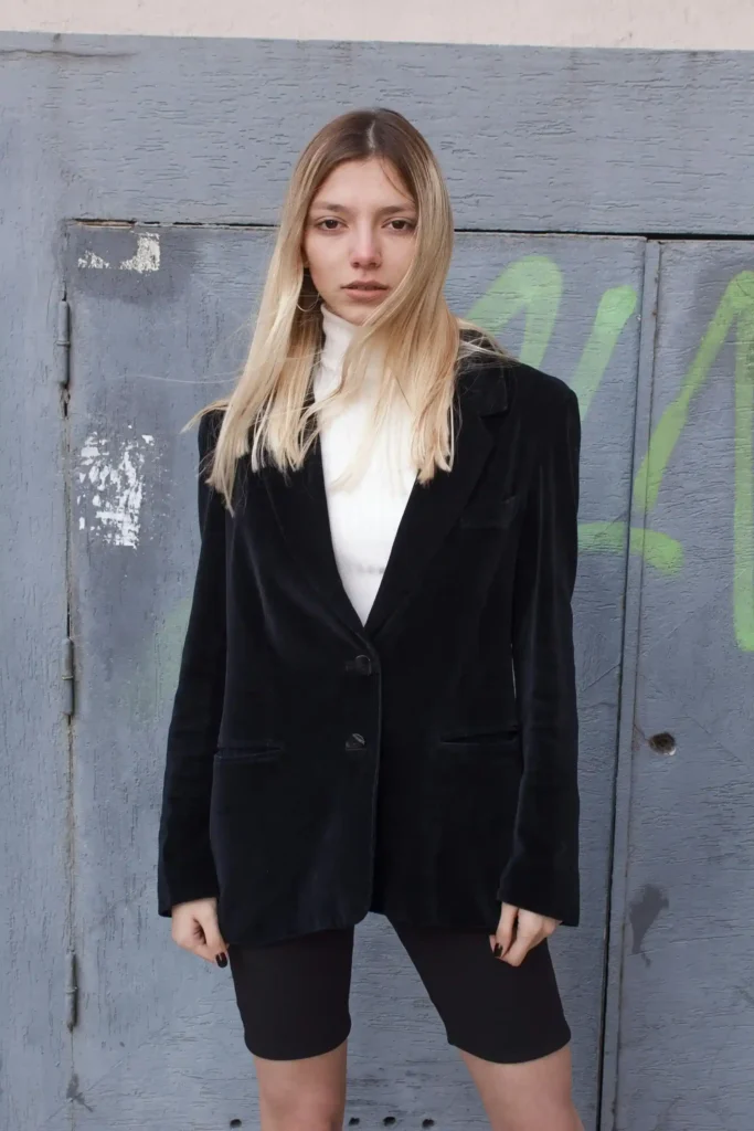 The Velvet Blazer & Basic Tee