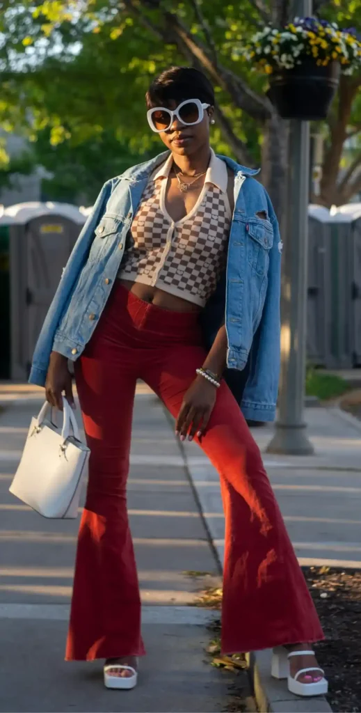 Fashion Advice for Tall Women: How to Style Your Height with Confidence Denim Flare & Clog Combo