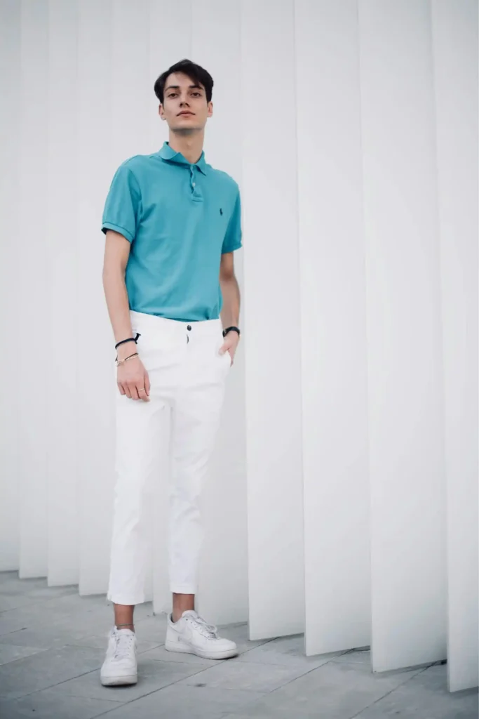 white leg trouser