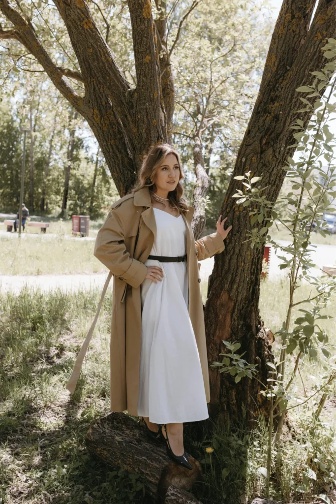 belted trench dress