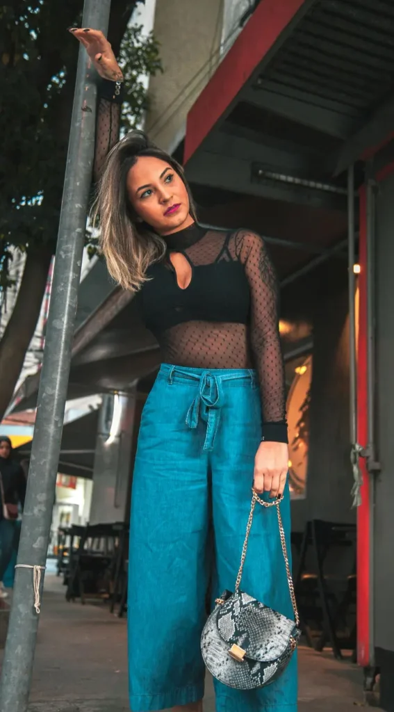 Textural Contrast: Silk and Leather