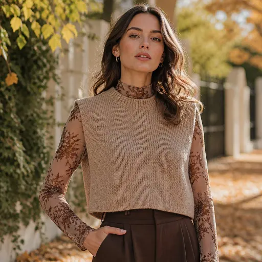 Fall Street Style Layering Ideas: The 2026 Masterclass in Urban Chic The Sheer and Knit Illusion