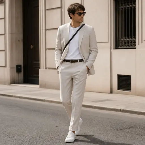 Street Style Sneakers Outfit Inspiration: The 2026 Urban Guide The Clean Minimalist Grid (Monochrome Knitwear + Court Shoes)