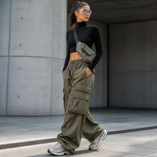 Street Style Looks for Tall Women: Mastering Proportions in 2026 The Tech-Utility Maverick (Cargo Pants + Sleek Mock-Knit)