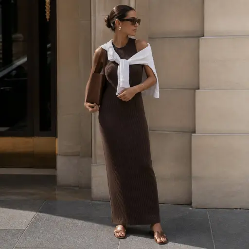 Refined Knit Column Elegance