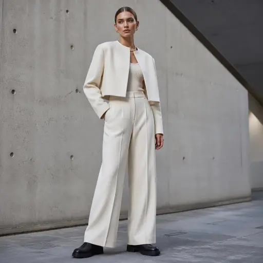 The Geometric Cropped Wool Statement