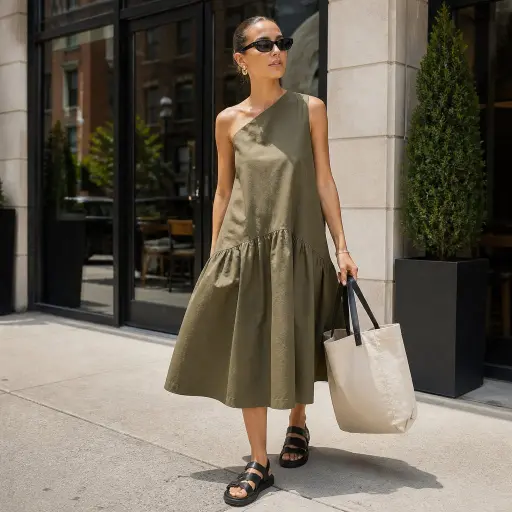 Summer Street Style Dresses: Ultimate Guide to High-End Minimalist Looks 2026 The Sculptural Cotton Poplin Statement