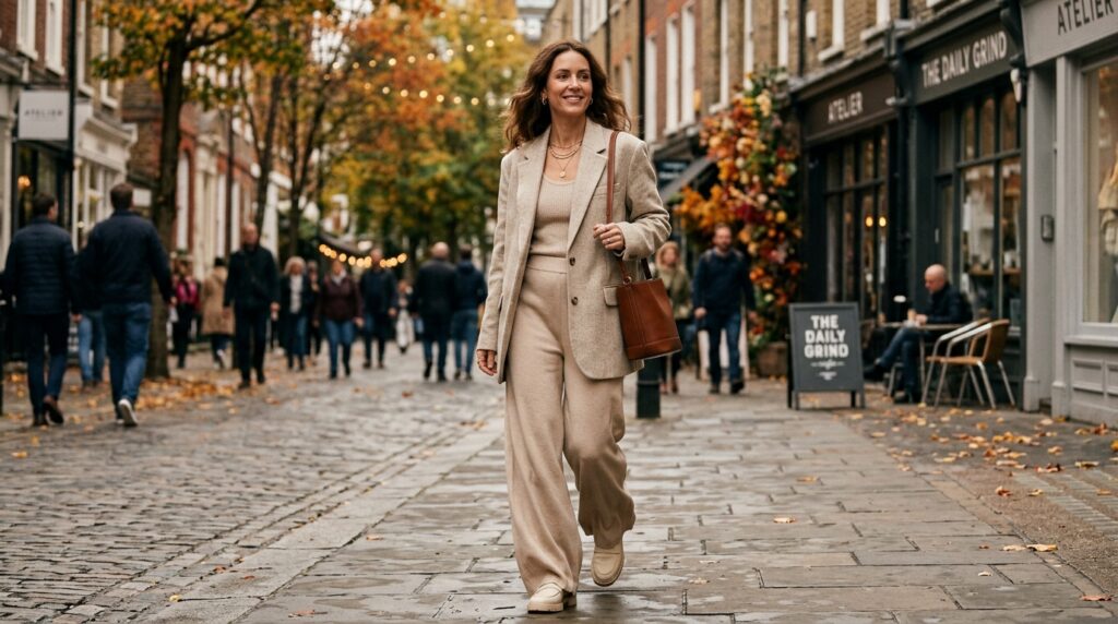 Wide leg trousers knit sets blazers 202607010324