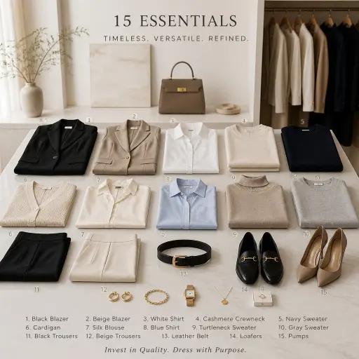 15 Wardrobe Essentials Women Can’t Ignore: The Ultimate Luxury Capsule 15 Wardrobe Essentials Women Can’t Ignore The Ultimate Luxury Capsule