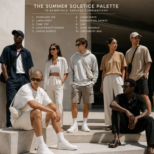 10 Summer Wardrobe Essentials for Women: The Luxury Minimalist Guide Color Curation: The Summer Solstice Palette