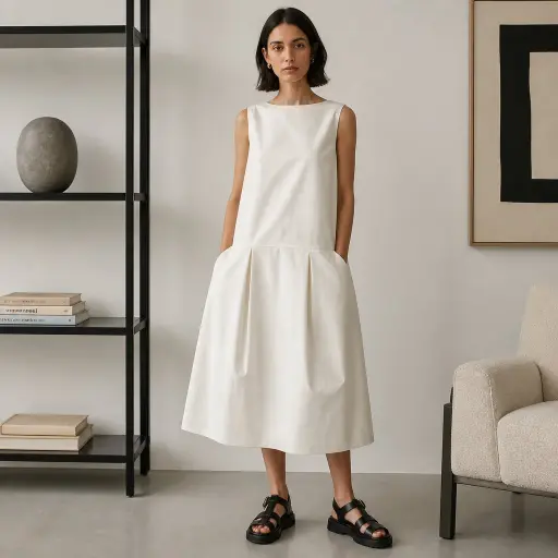 Women’s Fashion Trends That Are Worth Trying: The Premium Guide 5. The Sculptural Poplin Midi Statement