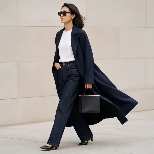 20 Chic Looks Women Can Wear Anytime: The Ultimate Minimalist Blueprint 20. The Full-Length Duster & Graphic Minimalism