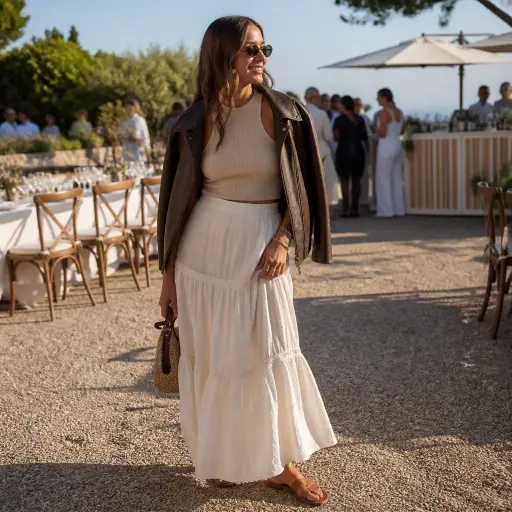 Formula 3: The "Coastal Whimsy" Maxi Skirt Look