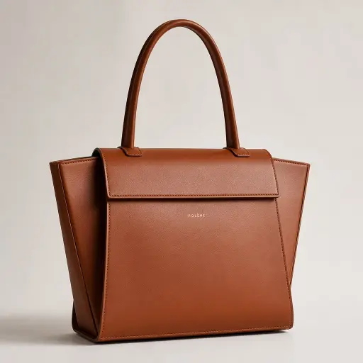 1. The Rigid Geometric Leather Handbag