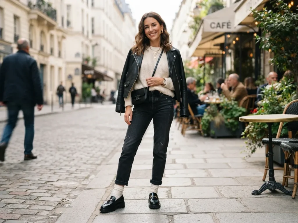  Chunky Loafers with Socks