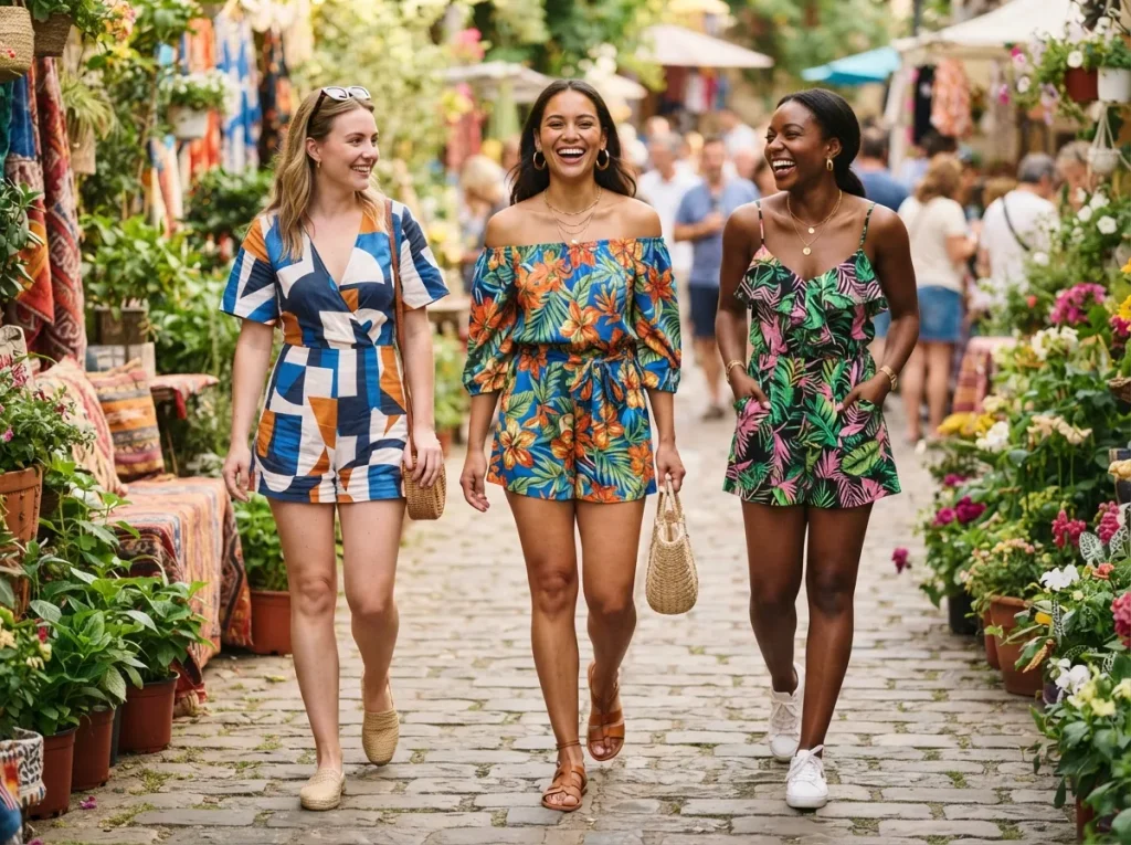 6 Caribbean Vacation Outfit Ideas for 2026 Bold Printed Rompers