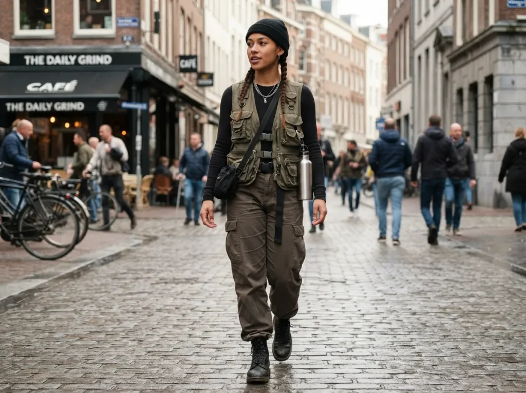 The Utility Vest and Cargo Look