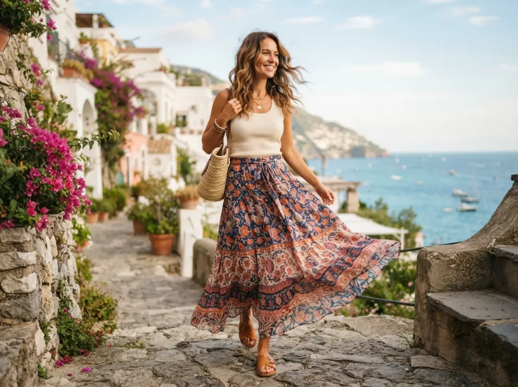 6 Caribbean Vacation Outfit Ideas for 2026 Flowy Maxi Skirts