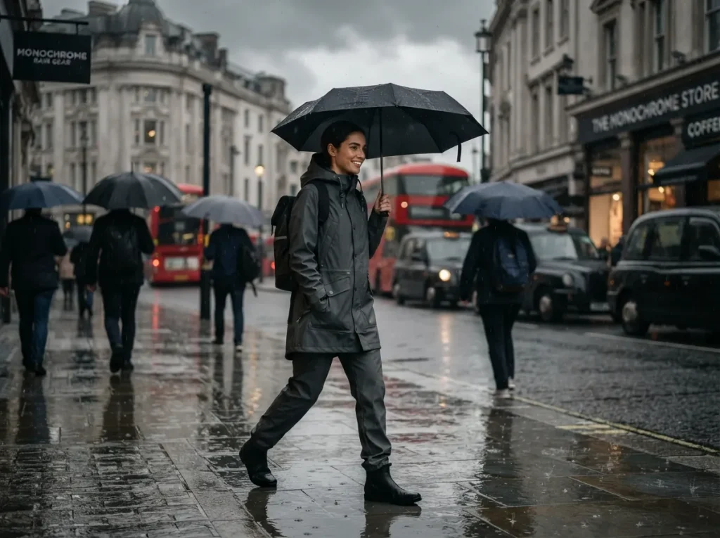 5 Rainy Day Chic Outfits Were The Hero Of New York Fashion Week Monochrome Rain Gear