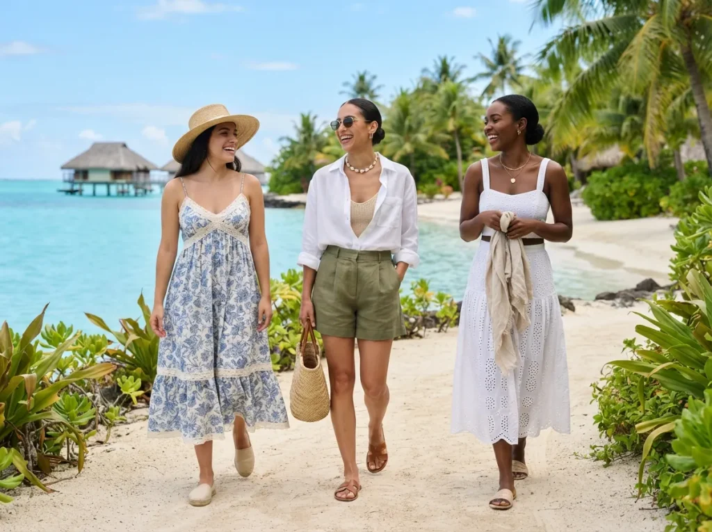 Tropical Vacation Outfit Ideas for Women Choose the Right Fabrics for Heat