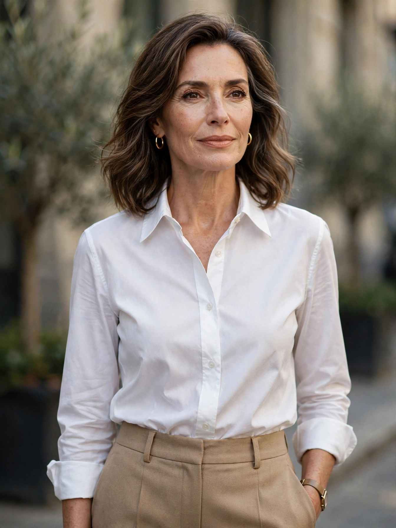 A crisp white shirt.