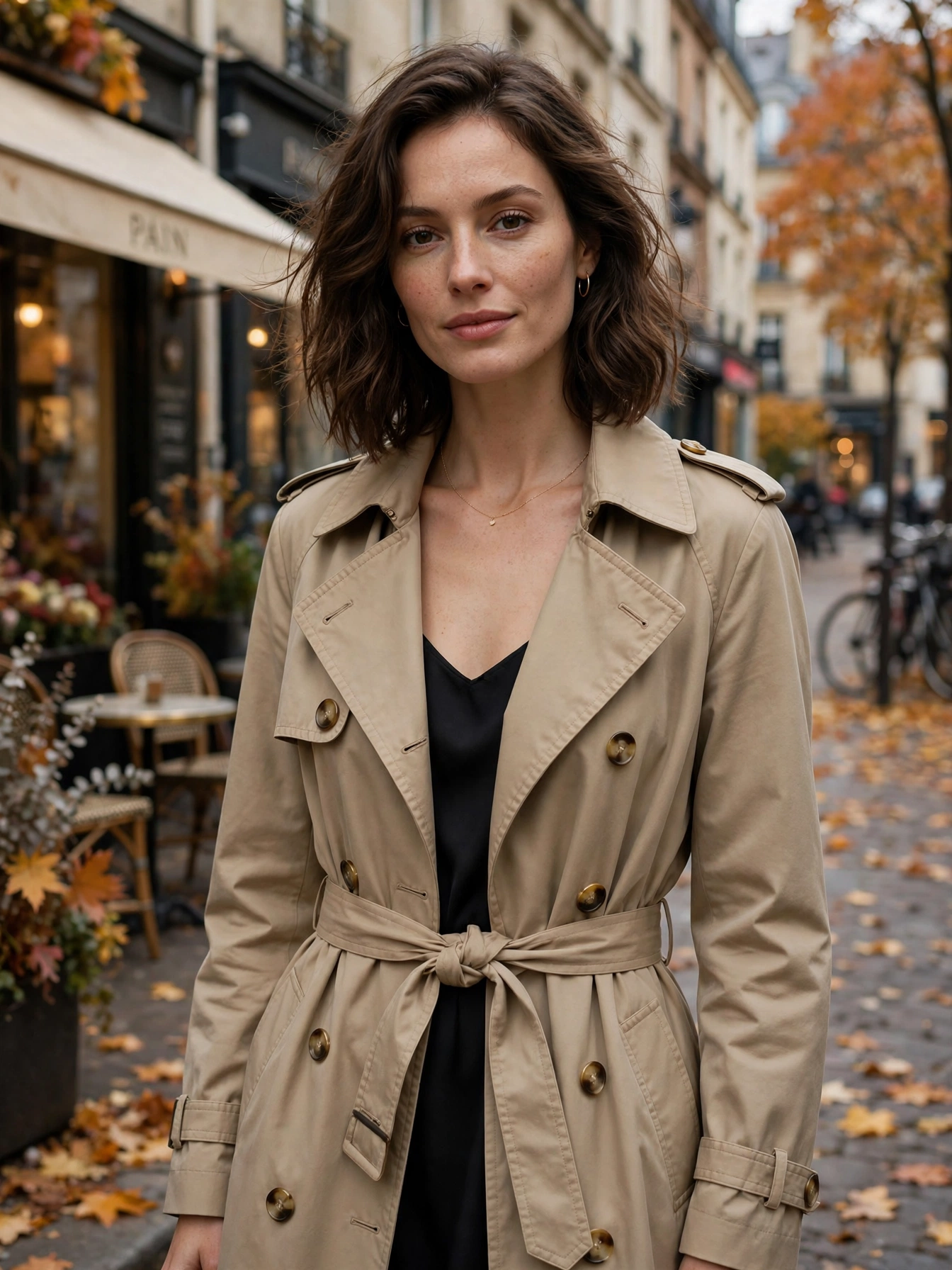 A classic trench coat — timeless outerwear that pulls any outfit together in seconds.