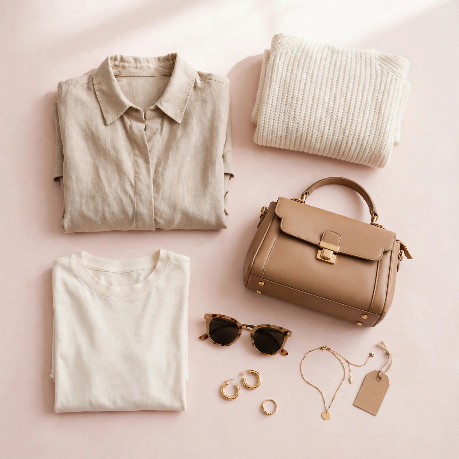 Affordable fashion flat lay