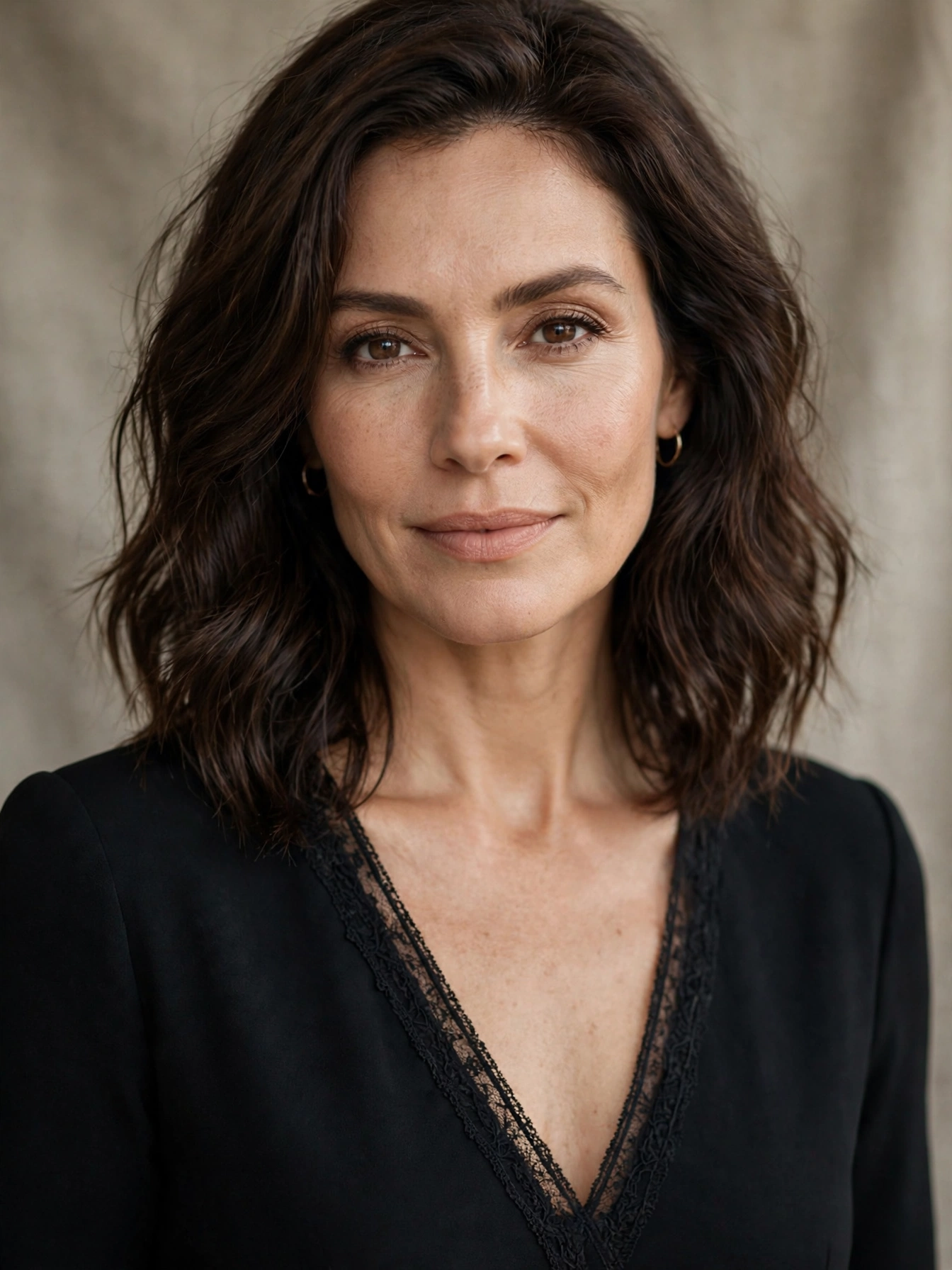 Mind your necklines. V-necks and scoop necks elongate the neck and flatter most figures. Boat necks work beautifully too — just avoid anything that pulls or gaps.