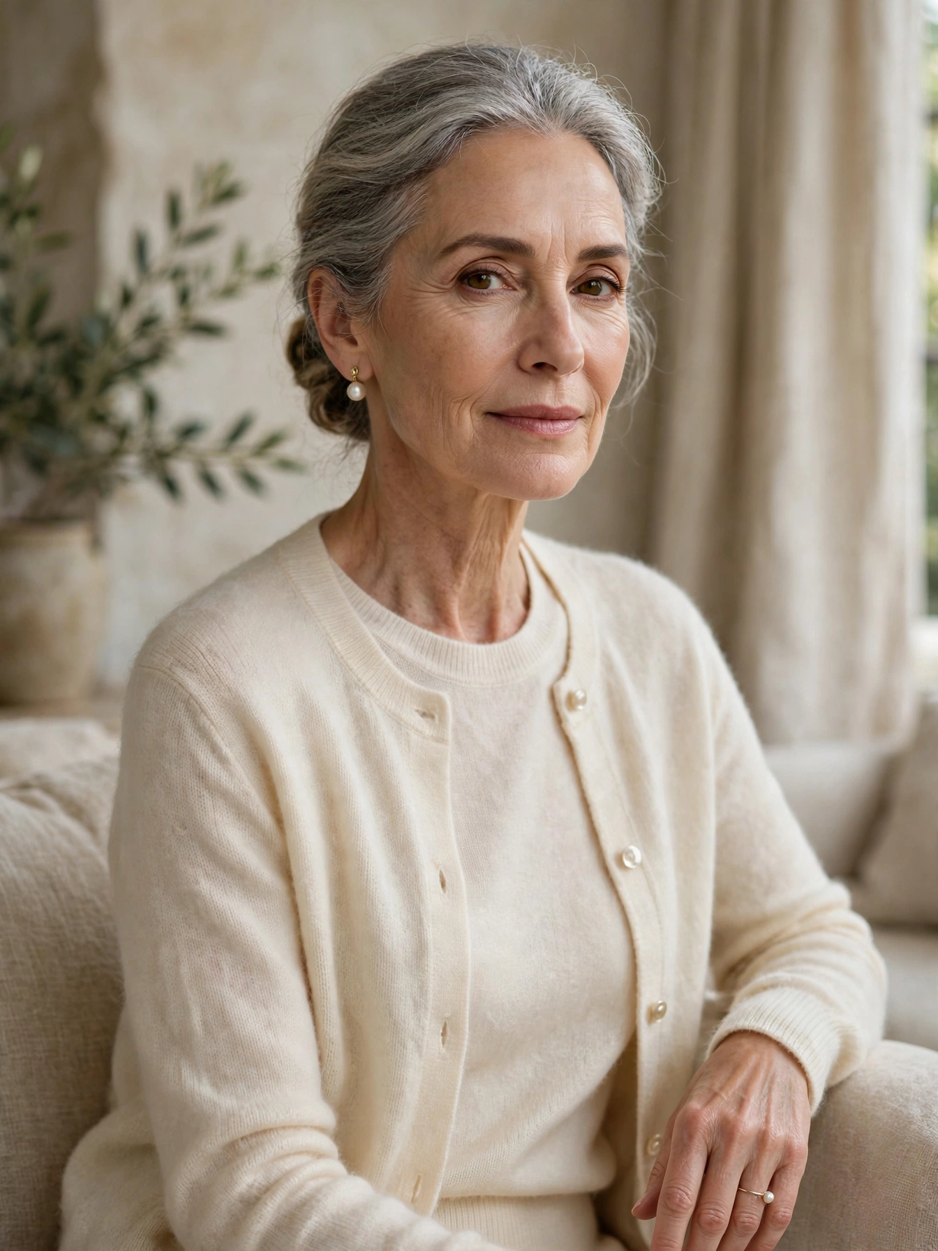 A fine-knit sweater set — twinsets in cashmere or merino are the epitome of quiet luxury.