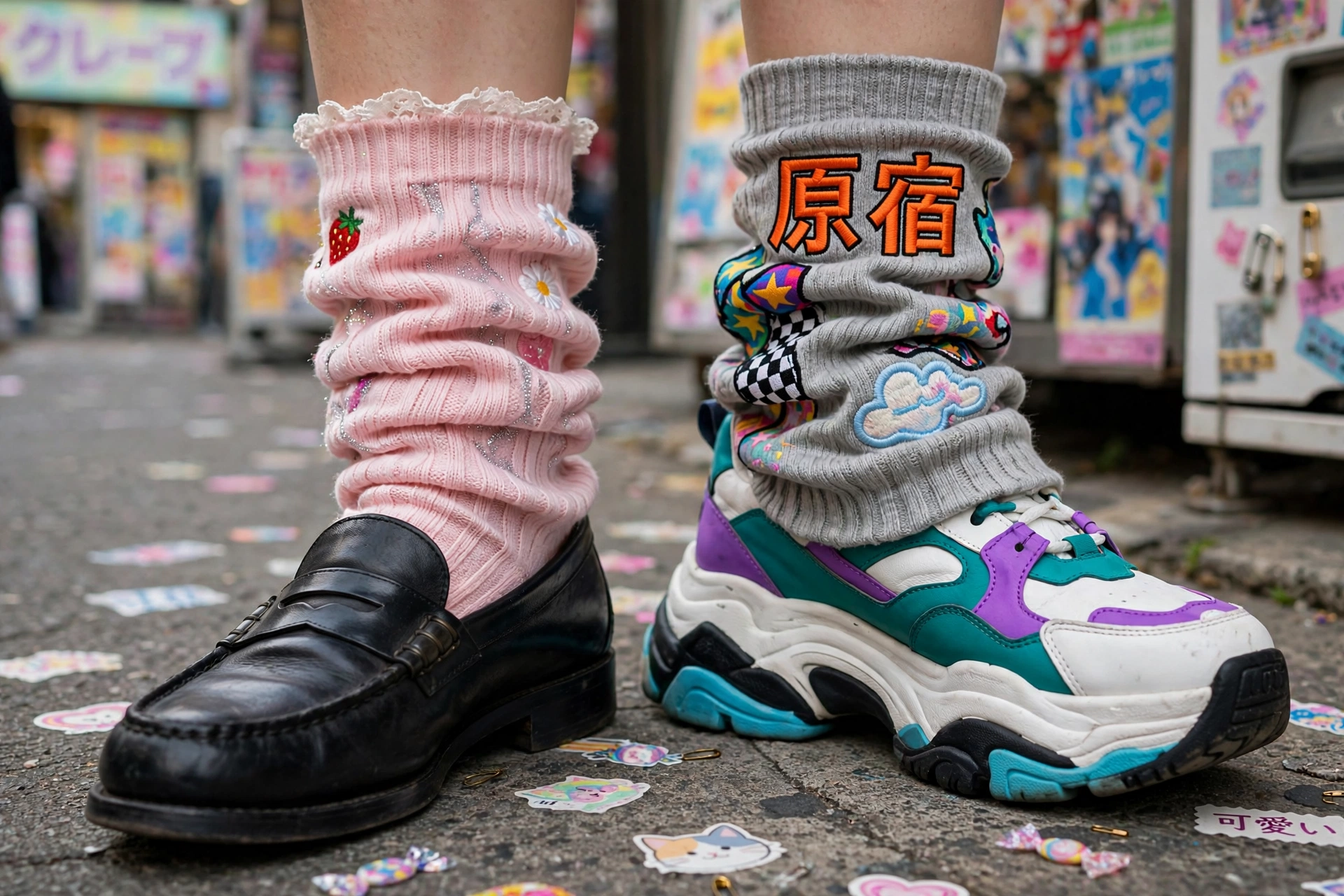 Statement socks and sneakers.