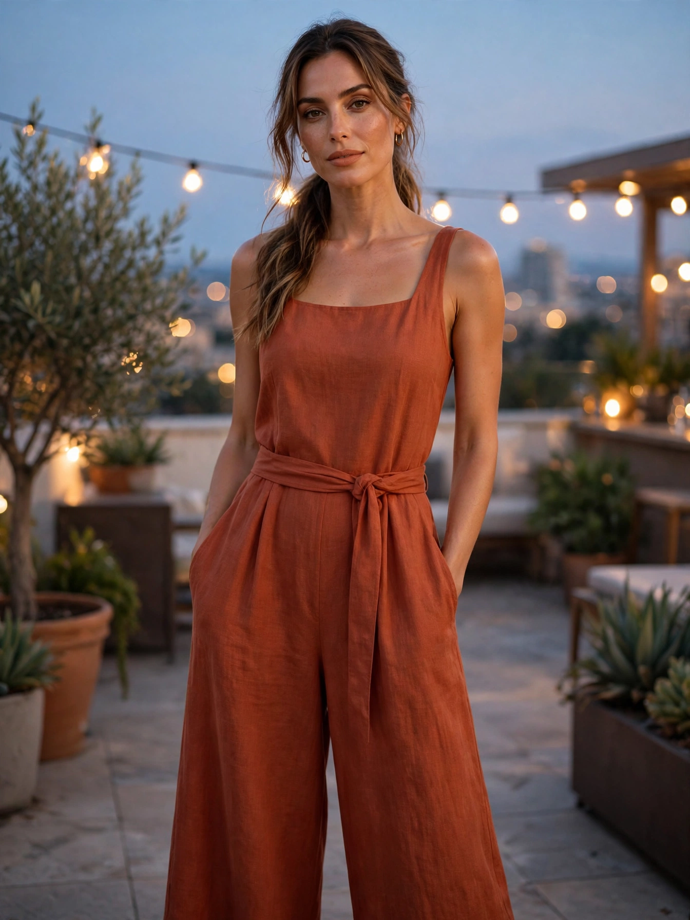The one-and-done jumpsuit. A wide-leg jumpsuit in a solid color is a full outfit in one piece — perfect for nights when decision fatigue hits.