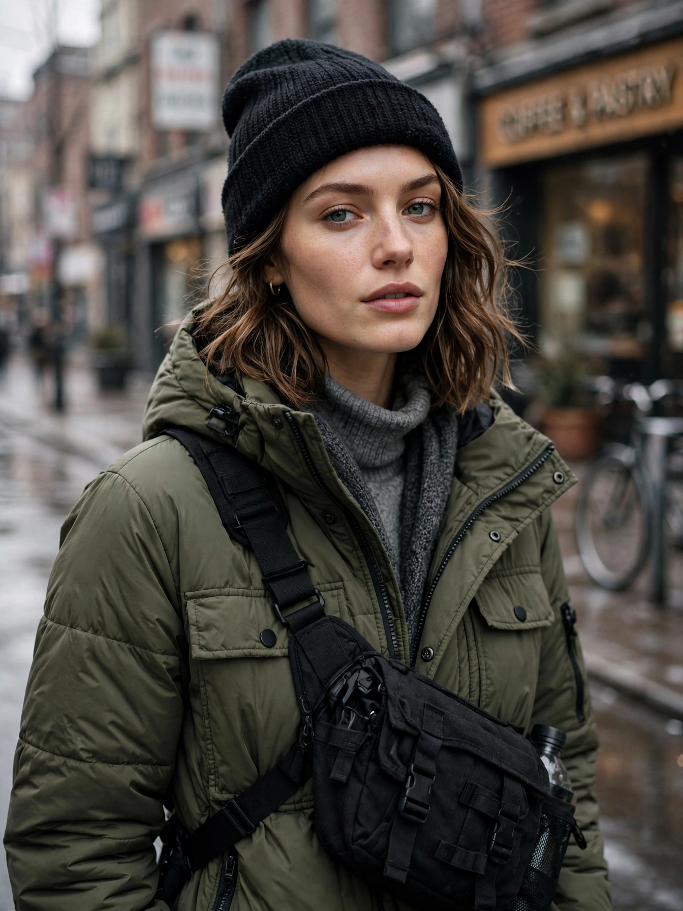 A beanie or baseball cap. Bad hair day? Cold morning? Urban headwear is both functional and a style signature.