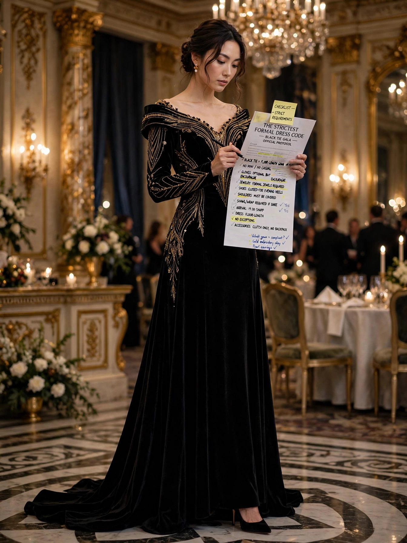Decode the dress code first. Black tie means floor-length gowns or formal suits, full stop. “Formal” or “black-tie optional” allows elegant cocktail dresses and dressy separates. “Cocktail attire” calls for knee-to-midi dresses or polished jumpsuits. “Dressy casual” is the most relaxed — a nice midi dress or elevated separates. When in doubt, overdress slightly; it's always better than the alternative.