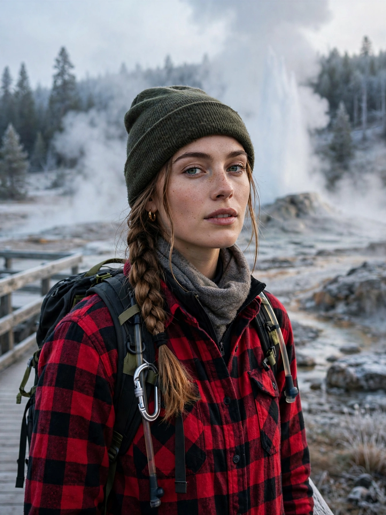 The mid layer. A fleece quarter-zip or a classic plaid flannel shirt is the heart of the Yellowstone look. It goes on for chilly mornings at Old Faithful and comes off by the afternoon hike to Mystic Falls.
