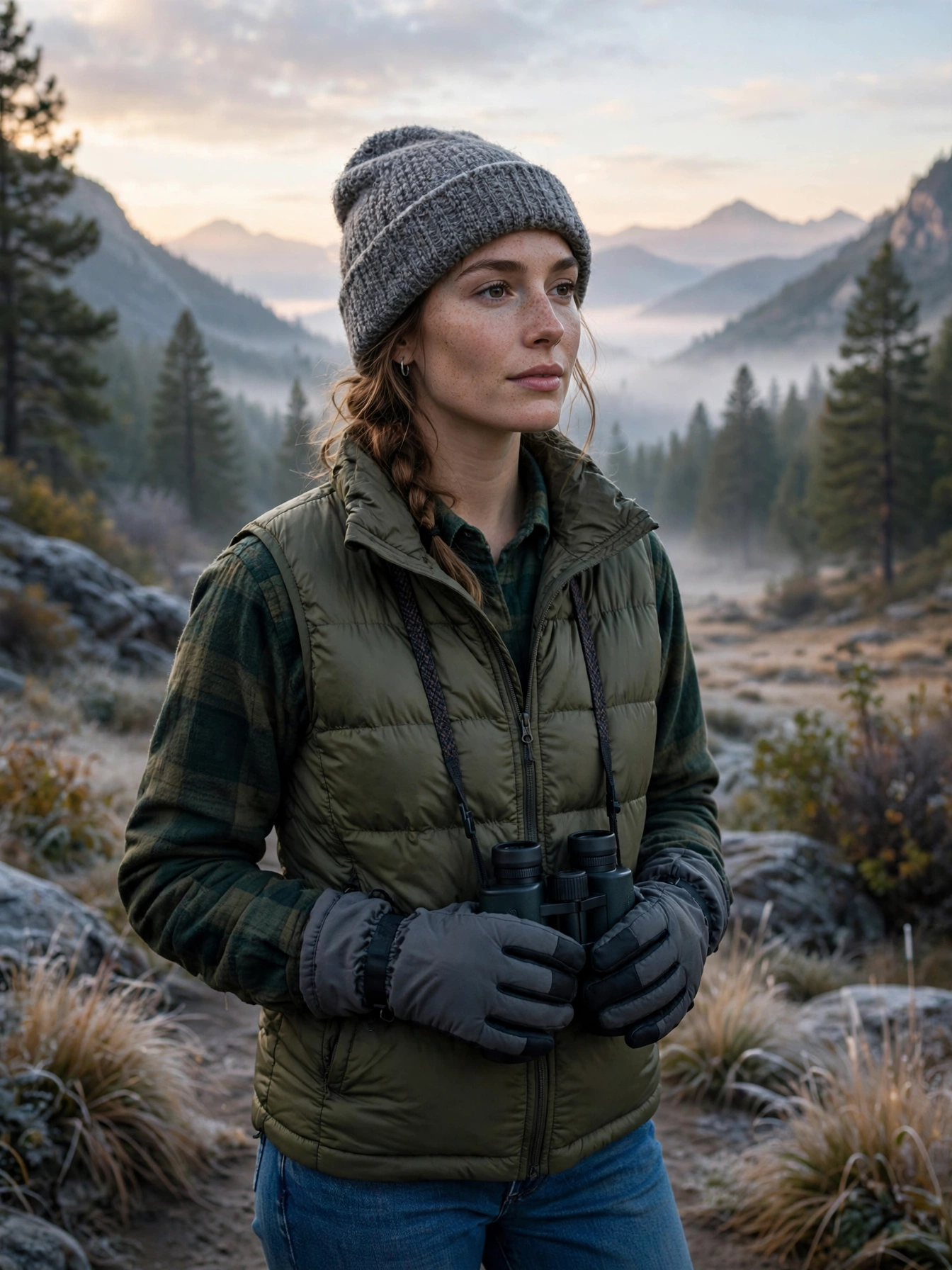 Dawn patrol layers. The best wildlife watching happens at sunrise, when it's genuinely cold. Thermal leggings under jeans, a down vest over your sweater, a warm hat, and gloves turn a freezing 5 a.m. into the highlight of your trip.