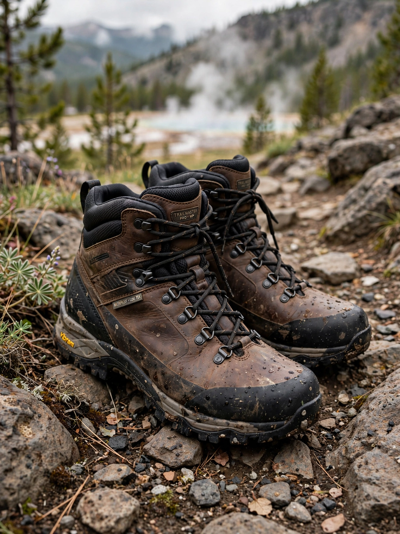 Broken-in footwear. This is non-negotiable: waterproof hiking boots or sturdy trail shoes you've already worn in. Boardwalks are easy, but trails like Mount Washburn are rocky and uneven.