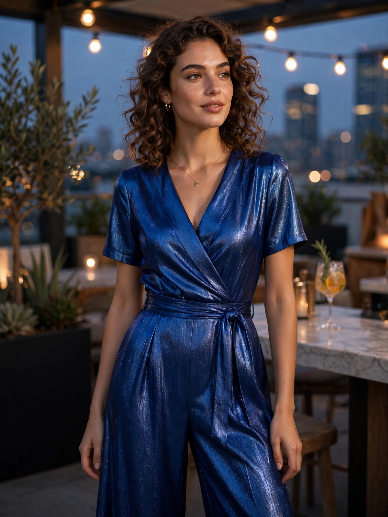 The dressy jumpsuit. A wide-leg jumpsuit in a jewel tone or subtle metallic is a one-and-done evening look that handles everything from a Creole dinner to a rooftop bar. It packs flat and never wrinkles.